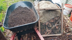 Fall composting with leaves