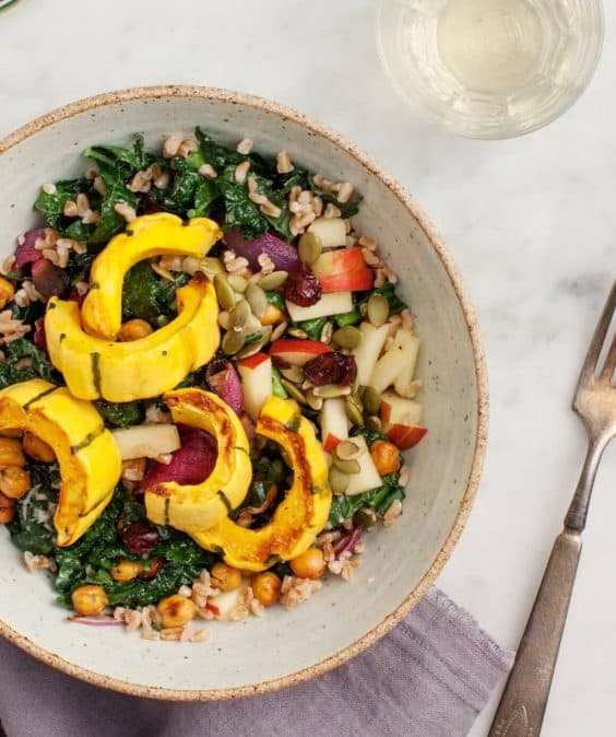 Delicata Squash and Kale Salad