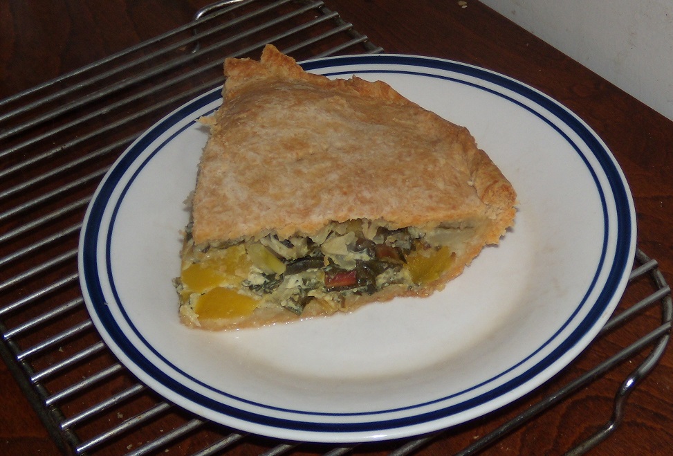 savory pumpkin and kale pie