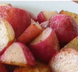 Sauteed radishes